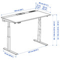 MITTZON Desk sit/stand, electric white, 160x80 cm