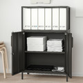 TROTTEN Cabinet with doors, anthracite, 70x110 cm