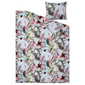 KORSKOVALL Duvet cover and pillowcase, multicolour/floral pattern, 150x200/50x60 cm