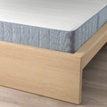 MALM Bed frame with mattress, white stained oak veneer/Vesteröy firm, Standard Single