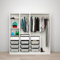 PAX / SVARTISDAL Wardrobe combination, white/white paper effect, 200x66x201 cm