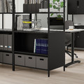 TROTTEN Cabinet with sliding doors, anthracite, 80x180 cm