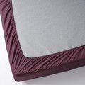 ULLVIDE Fitted sheet, deep red, 160x200 cm