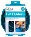 Outward Hound Fun Feeder Dog Bowl, turquoise