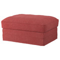 GRÖNLID Cover for footstool with storage, Tallmyra light red