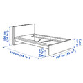 MALM Bed frame with mattress, black-brown/Valevåg firm, 90x200 cm