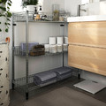 OMAR Shelving unit with 3 baskets, galvanised, 92x36x94 cm