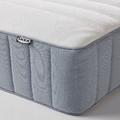 MALM Bed frame with mattress, black-brown/Valevåg firm, 140x200 cm
