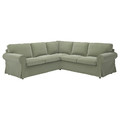 EKTORP Cover for corner sofa, 4-seat, Hakebo grey-green