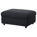 VIMLE Cover for footstool with storage, Saxemara black-blue