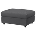 VIMLE Cover for footstool with storage, Hallarp grey