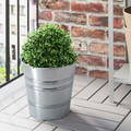 SOCKER Plant pot, in/outdoor galvanised, galvanised, 24 cm