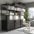 TROTTEN Cabinet with sliding doors, anthracite, 80x180 cm