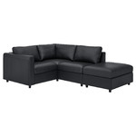 VIMLE Corner sofa, 3-seat, with open end/Grann/Bomstad black