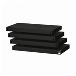 BROR Shelf, black, 64x39 cm, 4 pack