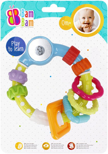 Bam Bam Rattle Mirror, assorted colours, 0m+