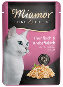 Miamor Cat Food Miamor Fine Fillets in Jelly Tuna and Crab 100g