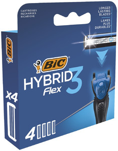 Bic Hybrid Flex 3 Blades Razor Cartridges 4pcs