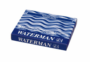 Waterman Ink Cartridge Large Standard Blue 8pcs