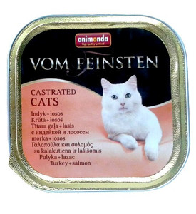 Animonda vom Feinsten Castrated Cats Neutered Cat Food Turkey & Salmon 100g