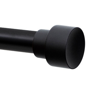 Curtain Pole Finial Slick 19 mm, black