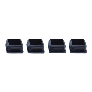 Diall Chair Leg Cover Floor Protector Square 36x36mm 4-pack, black
