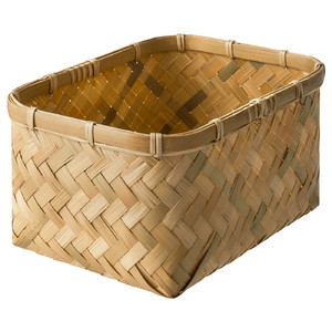MJÖLKKANNA Basket, bamboo, 18x25x14 cm