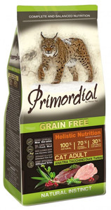 Primordial Cat Dry Food Grain Free Adult Duck & Turkey 2kg