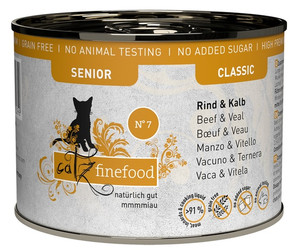 Catz Finefood Classic Senior N.07 Beef & Veal Cat Wet Food 200g