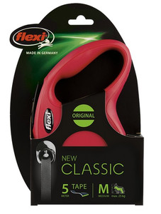 Flexi New Classic Tape Leash M 5m, red