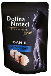 Dolina Noteci Premium Junior Cat Wet Food Dish with Cod & Sardines 85g