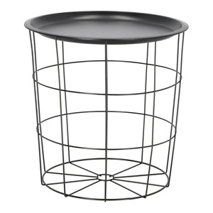 Side Table with Storage Cocotte, black