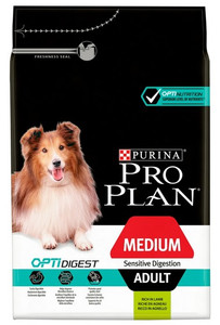 Purina Pro Plan Dog Food Adult Medium Sensitive Digestion OptiDigest 3kg