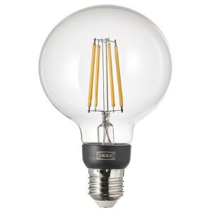 TRÅDFRI LED bulb E27 470 lumen, smart wireless dimmable/warm white clear/globe