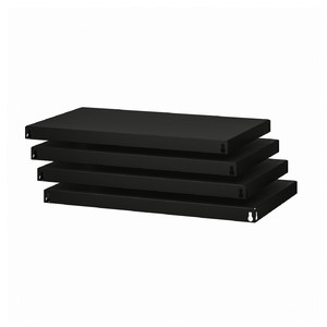 BROR Shelf, black, 84x54 cm, 4 pack