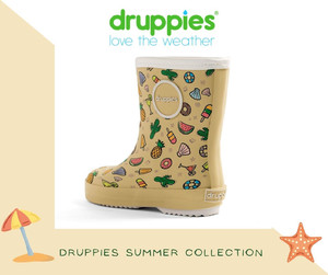 Druppies Rainboots Wellies for Kids Summer Boot Size 20, sand yellow