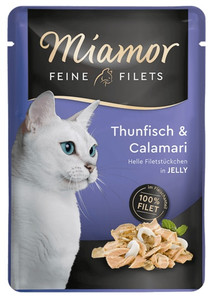 Miamor Cat Food Miamor Fine Fillets in Jelly Tuna and Calamari 100g