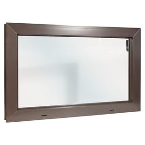 Utility Window ACO PVC 80 x 50 cm, brown