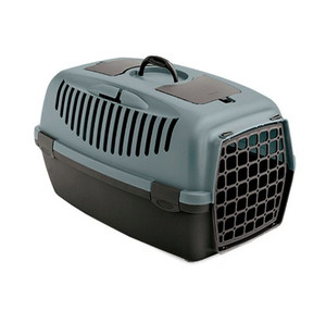 Stefanplast Pet Carrier for Cats & Small Dogs Gulliver 2, with plastic door, grey/brown