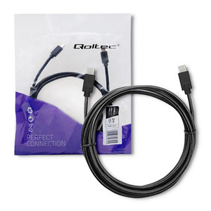 Qoltec Cable USB 3.1 type-C male 2m