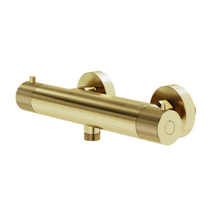 GoodHome Shower Mixer Tap Owens, thermostatic, gold
