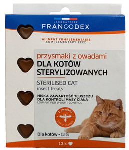 Francodex Insect Treats for Sterilised Cat 12pcs