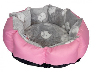 Robto Cat Bed Rose EX Size L, pink/grey cats