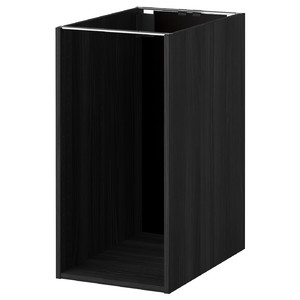 METOD Base cabinet frame, wood effect black, 40x60x80 cm