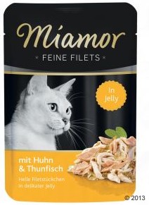 Miamor Cat Food Fine Fillets in Jelly Chicken and Tuna 100g