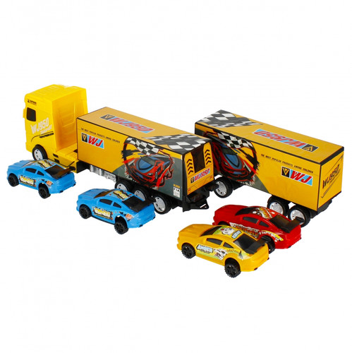 Inertia Toy Car Transport Truck 1:30, assorted colours, 3+