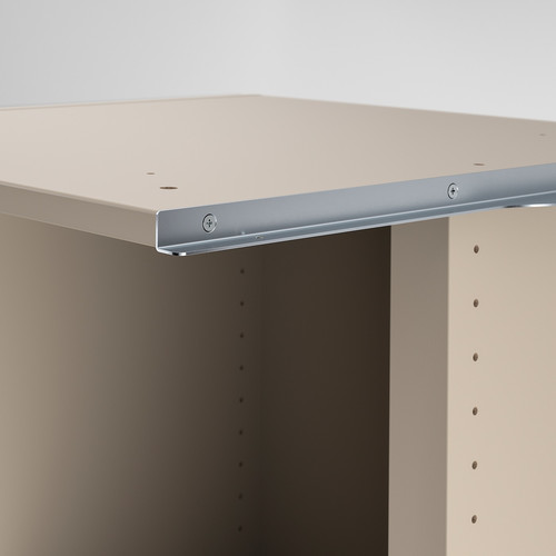 PAX Add-on corner unit with 4 shelves, beige, 53x58x201 cm