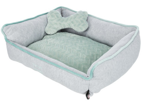 Trixie Dog Bed Junior Square 50x40cm, grey-mint