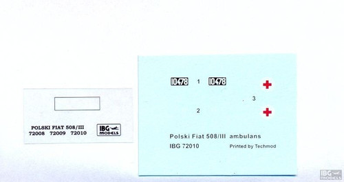 Ibg Plastic Model Kit Polish Fiat 508/III Ambulance 1:72 14+