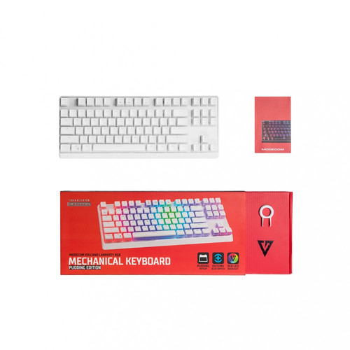 Modecom Wired Mechanical Keyboard RGB, white